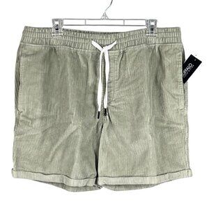 Buffalo David Bitton Mens L Sage Green Corduroy Haiden Shorts Summer Minimalist